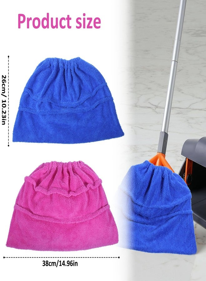 Josojoou 2PCS Mop Socks Broom Cloth Cover with Elastic Bands, Washable Broom Pads Baseboard Cleaner Tool, Multi-Purpose Reusable Mopping Cloth Replacement, Suitable for Pet Hair, Dust, Stains, Windows - Image 2